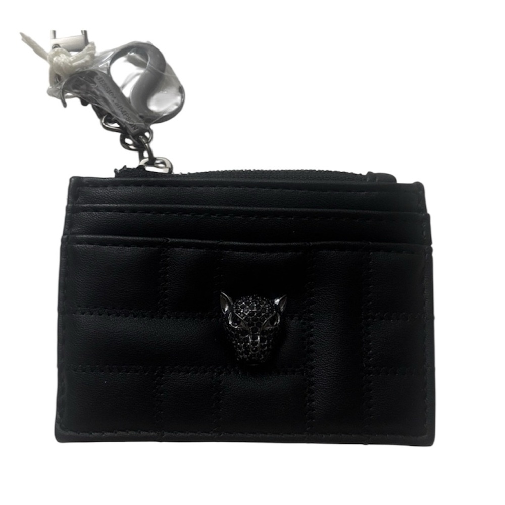 Jessica‎ Simpson Quilted Black Card Holder